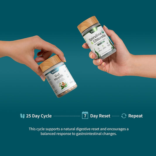 Snap Supplements Gut Health & Organic Spirulina Chlorella Bundle