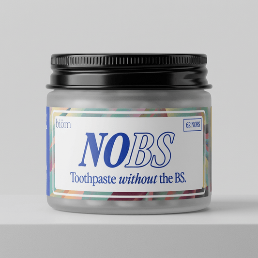 NOBS Toothpaste Tablets - Plastic Free & Travel Friendly - WellnessAura
